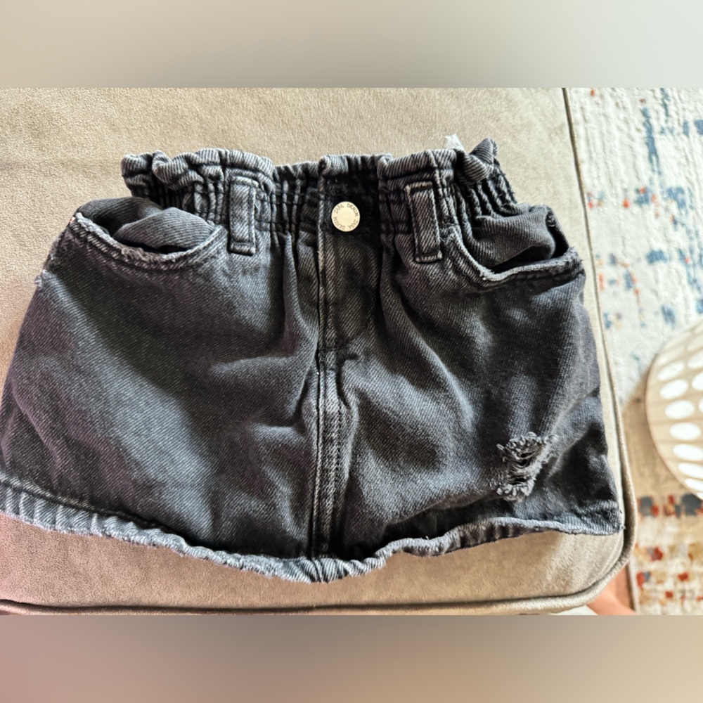 Zara Black Denim Skirt